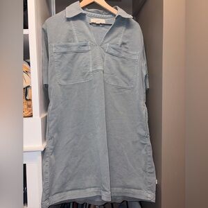LOFT Denim Oversized Shirtdress Medium NWOT